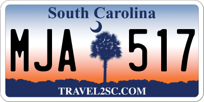 SC license plate MJA517