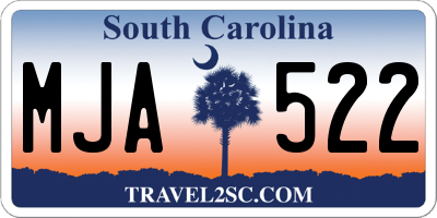 SC license plate MJA522