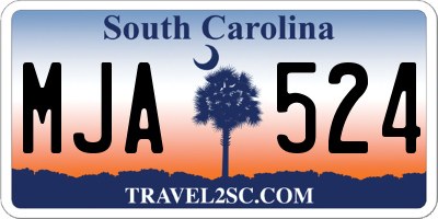 SC license plate MJA524