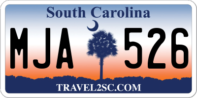 SC license plate MJA526