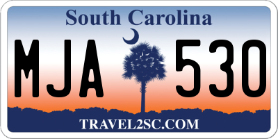 SC license plate MJA530