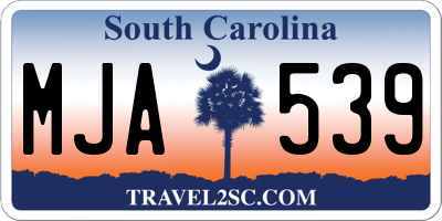SC license plate MJA539