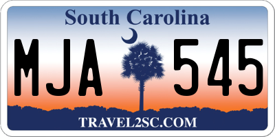 SC license plate MJA545