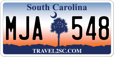 SC license plate MJA548