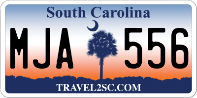 SC license plate MJA556