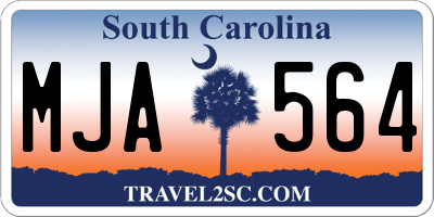 SC license plate MJA564