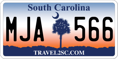 SC license plate MJA566