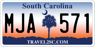 SC license plate MJA571