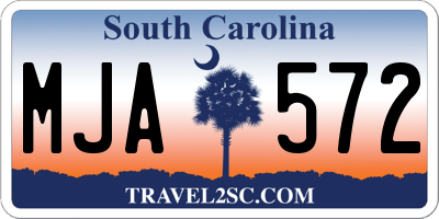 SC license plate MJA572