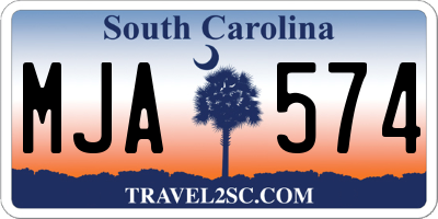 SC license plate MJA574