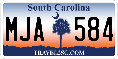 SC license plate MJA584