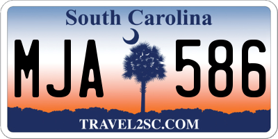 SC license plate MJA586