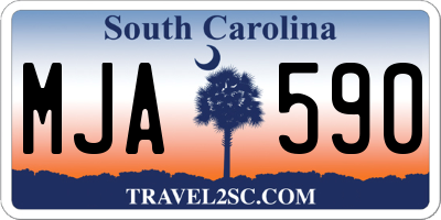 SC license plate MJA590