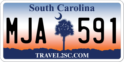 SC license plate MJA591