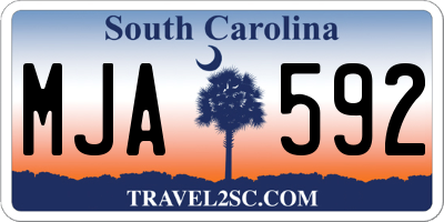 SC license plate MJA592