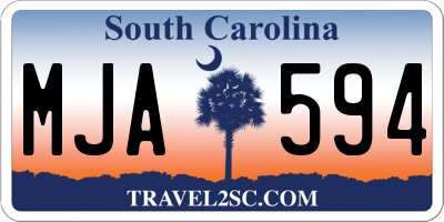 SC license plate MJA594