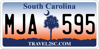 SC license plate MJA595