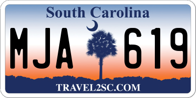 SC license plate MJA619