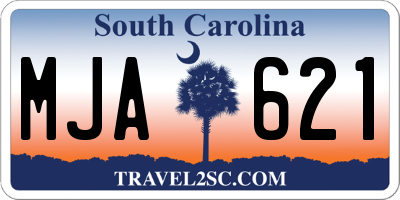 SC license plate MJA621