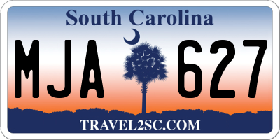 SC license plate MJA627