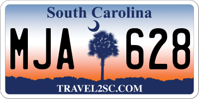 SC license plate MJA628