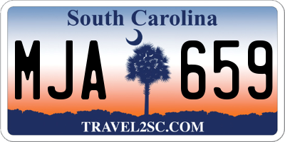 SC license plate MJA659