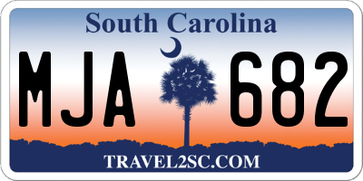 SC license plate MJA682