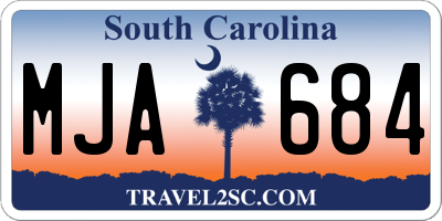 SC license plate MJA684