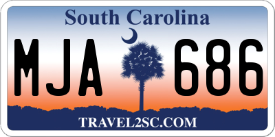 SC license plate MJA686