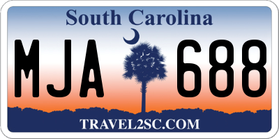 SC license plate MJA688