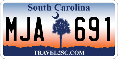 SC license plate MJA691