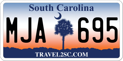 SC license plate MJA695