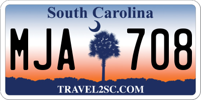 SC license plate MJA708