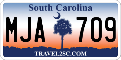 SC license plate MJA709