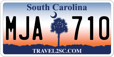 SC license plate MJA710