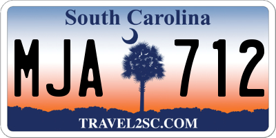 SC license plate MJA712