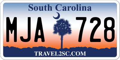 SC license plate MJA728