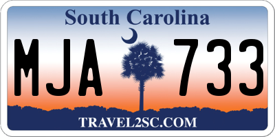 SC license plate MJA733