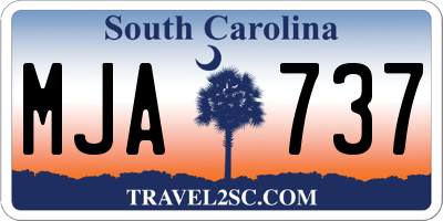 SC license plate MJA737