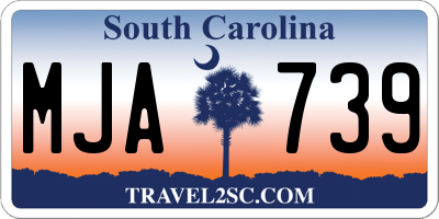 SC license plate MJA739