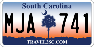 SC license plate MJA741