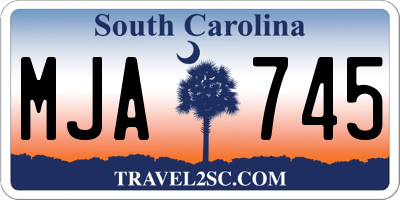 SC license plate MJA745