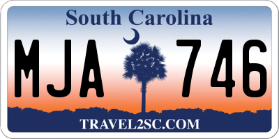 SC license plate MJA746