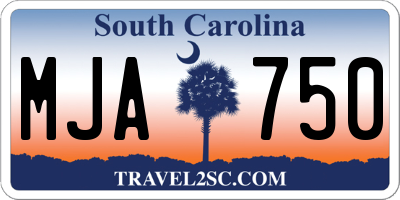 SC license plate MJA750