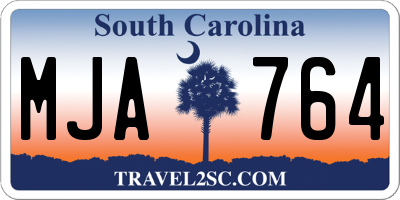SC license plate MJA764