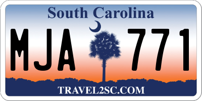 SC license plate MJA771
