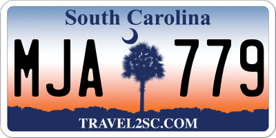 SC license plate MJA779