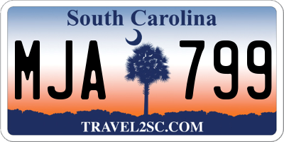 SC license plate MJA799