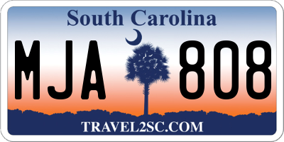 SC license plate MJA808
