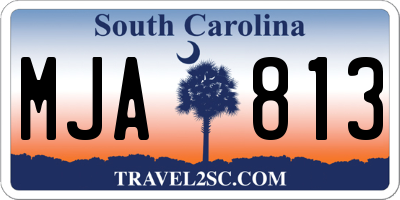 SC license plate MJA813